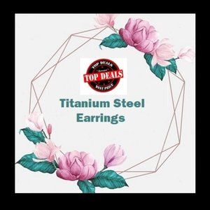 Titanium Steel Six Prong Earrings